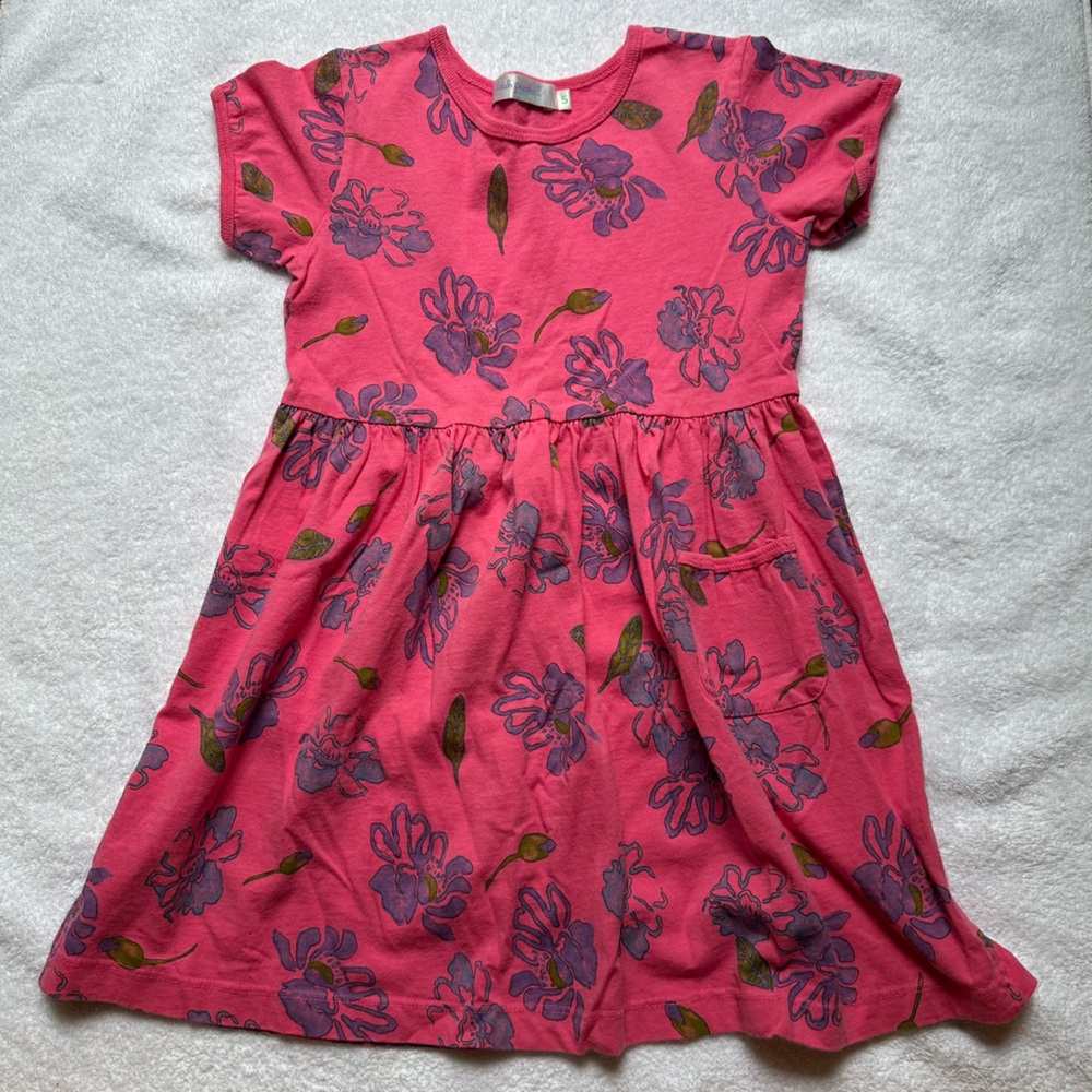 Fresh Produce Yellow Floral Short Sleeve Babydoll Dress size 5